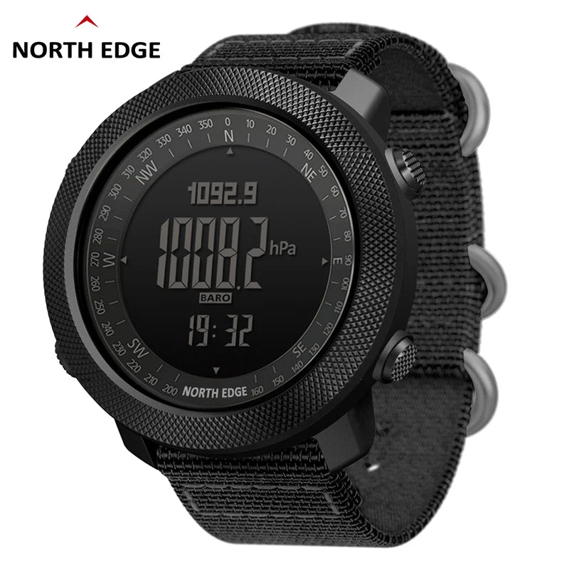 North Edge Military Outdoor Digital Watch – Waterproof 50M, Altimeter, Compass & Barometer