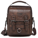 Jeep Buluo Men’s Leather Messenger Bag – Large Capacity Crossbody Shoulder Bag