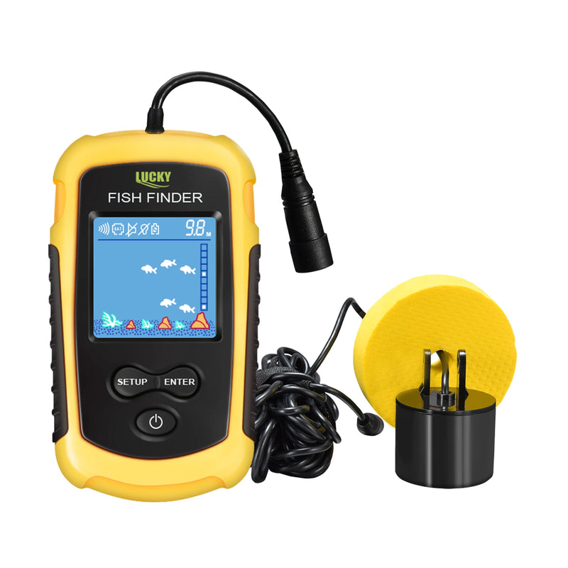 FFC1108-1 Portable Sonar Fish Finder – 100M Depth Echo Sounder with Alarm for Lake & Sea Fishing
